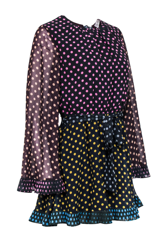 Current Boutique-Zimmermann - Black & Multi Color Polka Dot Romper Sz 6