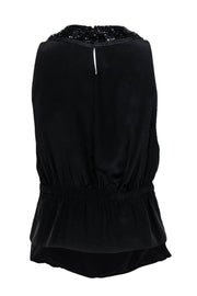 Current Boutique-3.1 Phillip Lim - Black Beaded Silk Tank w/ Belt Sz 4