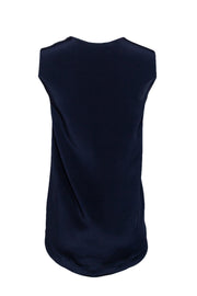 Current Boutique-3.1 Phillip Lim - Navy & Purple Silk Sleeveless Top Sz 6
