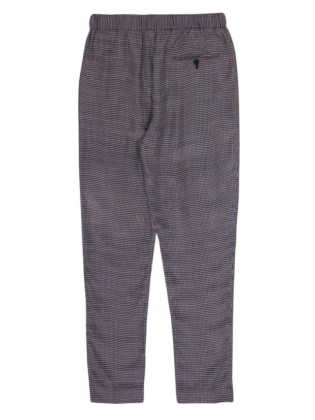 Current Boutique-3.1 Phillip Lim - Navy Grid Printed Taper Leg Pants Sz 0