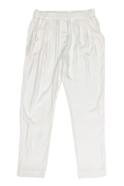 Current Boutique-3.1 Phillip Lim - Ivory Silk Joggers Sz 8