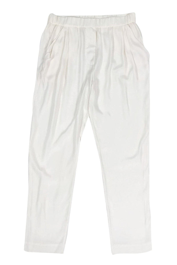 Current Boutique-3.1 Phillip Lim - Ivory Silk Joggers Sz 8
