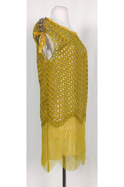 Current Boutique-3.1 Phillip Lim - Mustard Yellow Eyelet Lace Dress Sz 0