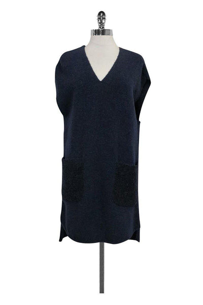 Current Boutique-3.1 Phillip Lim - Navy Wool Blend Dress Sz M