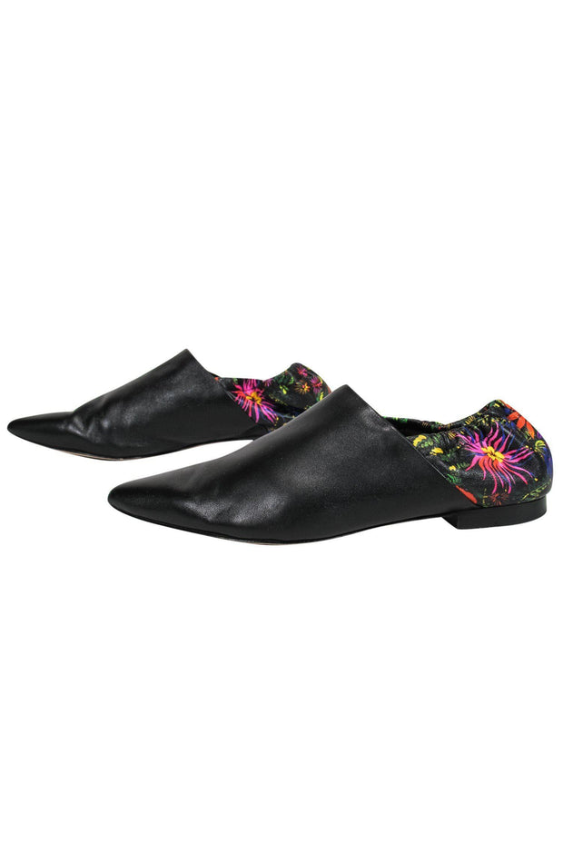 Current Boutique-3.1 Phillip Lim - Black Floral Print Flats Sz 5