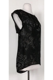 Current Boutique-3.1 Phillip Lim - Black Semi-Sheer Open Back Top Sz 2