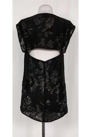 Current Boutique-3.1 Phillip Lim - Black Semi-Sheer Open Back Top Sz 2