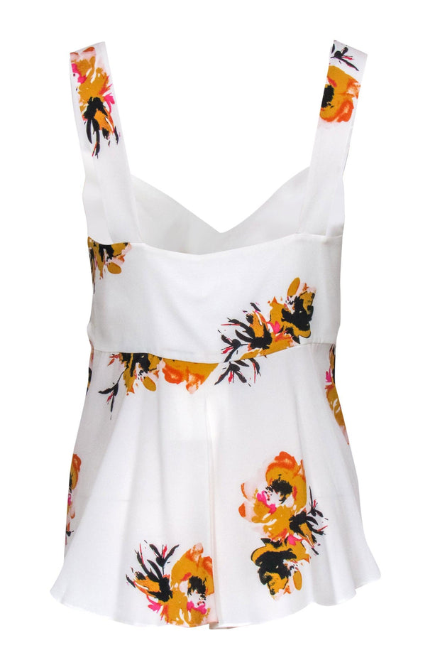Current Boutique-A.L.C. - White Tie Front Floral Print Top Sz 8