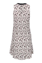 Current Boutique-A.L.C. - Cream Silk Shift Dress w/ Filigree Print Sz 4