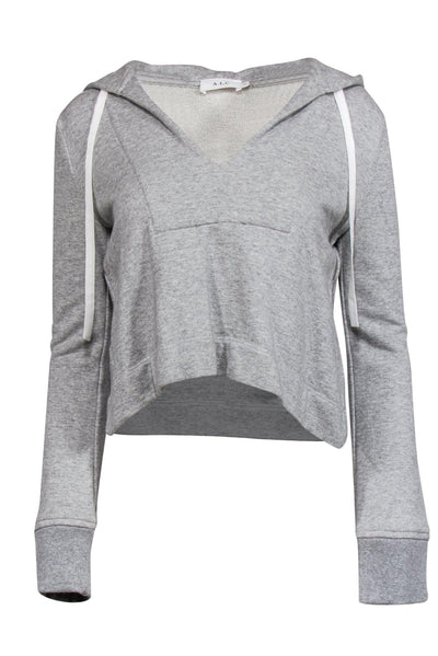 Current Boutique-A.L.C. - Grey Cropped Hoodie Sz XS