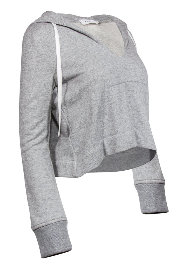 Current Boutique-A.L.C. - Grey Cropped Hoodie Sz XS