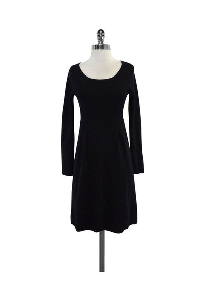 Current Boutique-A.P.C. - Black Cotton Long Sleeve Dress Sz S
