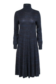 Current Boutique-A.P.C - Purple & Brown Long Sleeve Turtleneck Midi Dress Sz S