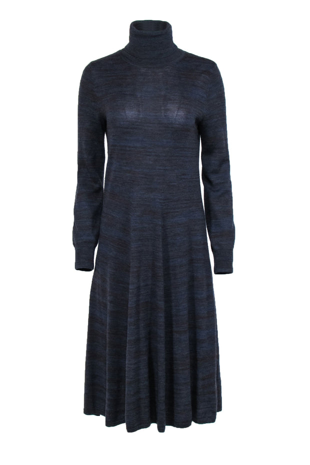 Current Boutique-A.P.C - Purple & Brown Long Sleeve Turtleneck Midi Dress Sz S