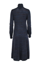 Current Boutique-A.P.C - Purple & Brown Long Sleeve Turtleneck Midi Dress Sz S