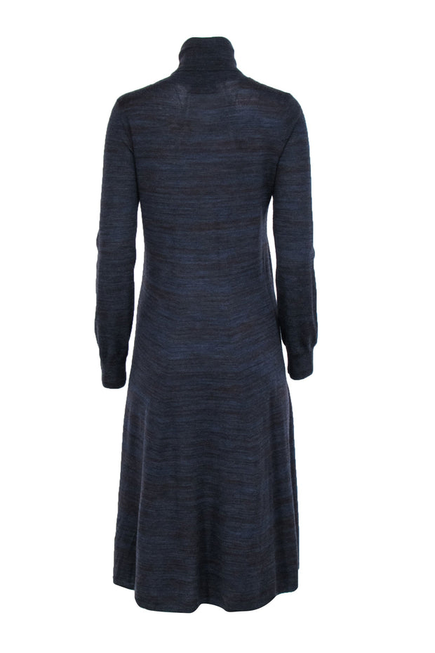 Current Boutique-A.P.C - Purple & Brown Long Sleeve Turtleneck Midi Dress Sz S