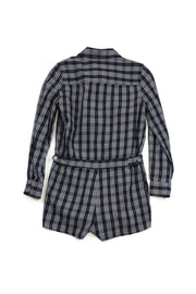 Current Boutique-A.P.C. - Dark Green, Blue & White Plaid Romper Sz S