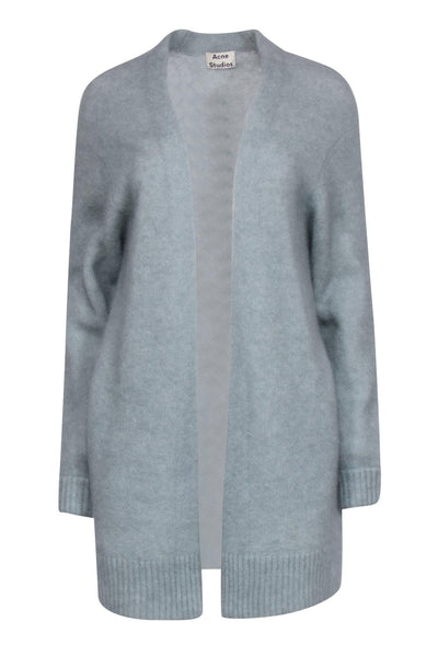 Current Boutique-Acne Studios - Powder Blue Fuzzy Open Longline Cardigan Sz XS