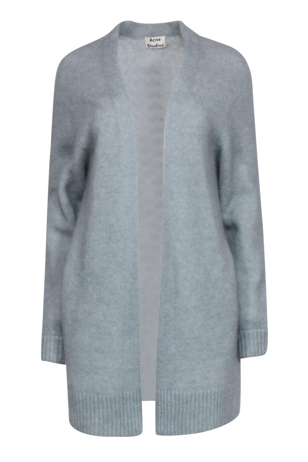Current Boutique-Acne Studios - Powder Blue Fuzzy Open Longline Cardigan Sz XS