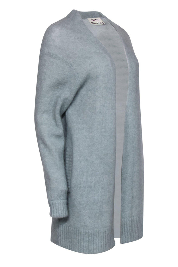 Current Boutique-Acne Studios - Powder Blue Fuzzy Open Longline Cardigan Sz XS