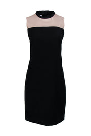 Current Boutique-Akris Punto - Black & Tan Color Blocked Cocktail Dress Sz 8