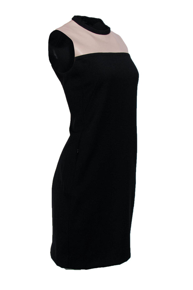 Current Boutique-Akris Punto - Black & Tan Color Blocked Cocktail Dress Sz 8