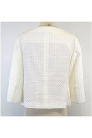 Current Boutique-Akris Punto - White Cotton Blend Jacket Sz L