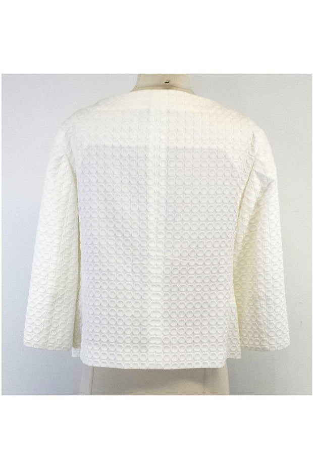 Current Boutique-Akris Punto - White Cotton Blend Jacket Sz L
