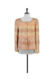 Current Boutique-Albert Nipon - Pink & Tan Jacket Sz 10