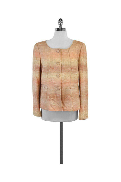 Current Boutique-Albert Nipon - Pink & Tan Jacket Sz 10