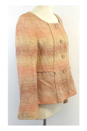 Current Boutique-Albert Nipon - Pink & Tan Jacket Sz 10
