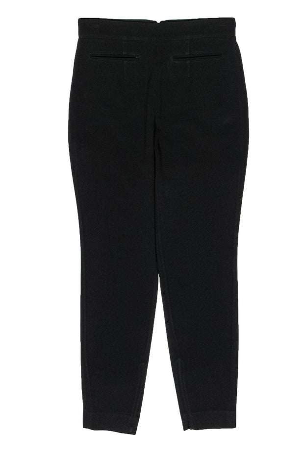 Current Boutique-Alexander McQueen - Black High Waist Wool & Cotton Pants Sz 4