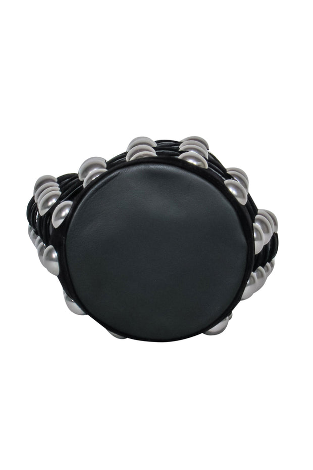 Current Boutique-Alexander Wang - Black Leather Mini Bucket Bag w/ Silver Studs