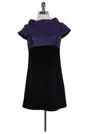 Current Boutique-Alice & Olivia - Colorblock Leather & Cotton Shift Sz S