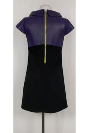 Current Boutique-Alice & Olivia - Colorblock Leather & Cotton Shift Sz S