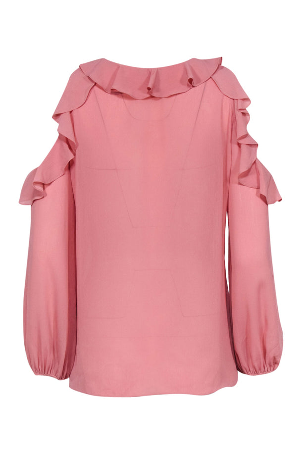 Current Boutique-Alice & Olivia - Rose Cold-Shoulder Long Sleeve Blouse Sz M
