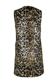 Current Boutique-Alice + Olivia - Leopard Print Faux Fur Vest w/ Quilted Lining Sz M