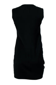 Current Boutique-All Saints - Black Modern Sleeveless Shift Dress w/ Draping Sz 6