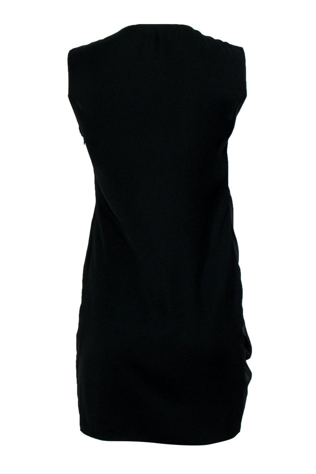 Current Boutique-All Saints - Black Modern Sleeveless Shift Dress w/ Draping Sz 6