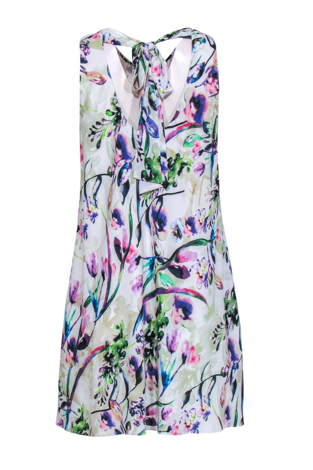 Current Boutique-Amanda Uprichard - White & Multicolor Floral Print Mini Dress Sz M