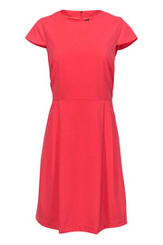 Current Boutique-Marc New York by Andrew Marc - Bright Coral A-Line Cap Sleeve Dress Sz 10