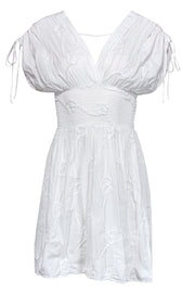 Current Boutique-Anne Fontaine - White Floral Embroidery Cotton Sundress Sz 2