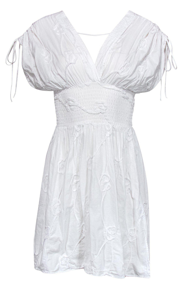 Current Boutique-Anne Fontaine - White Floral Embroidery Cotton Sundress Sz 2