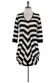 Current Boutique-Anne Fontaine - Black & White Striped Tunic Sz 4
