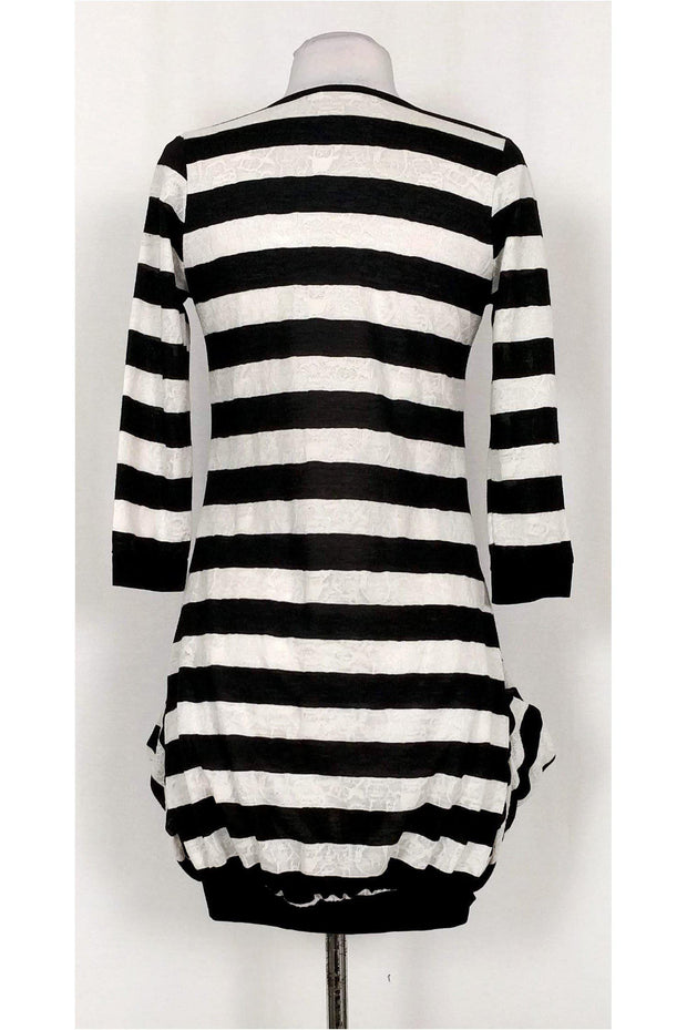 Current Boutique-Anne Fontaine - Black & White Striped Tunic Sz 4