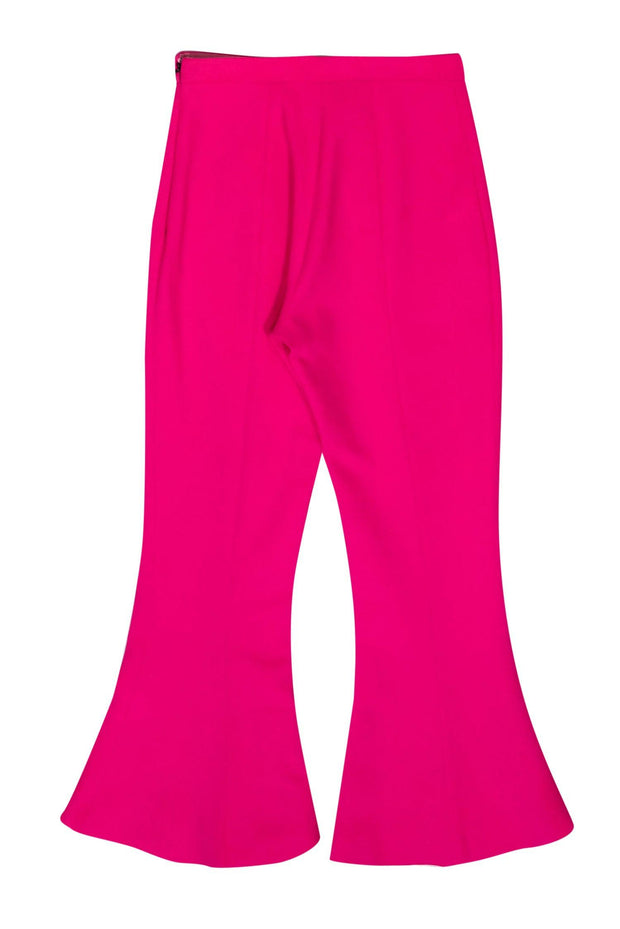 Current Boutique-Antonio Berardi - Hot Pink High Waist Flared Wool Blend Trousers Sz 0