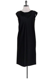Current Boutique-Aquascutum - Black Cowl Neck Shift Dress Sz M