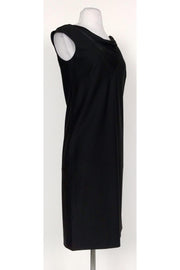 Current Boutique-Aquascutum - Black Cowl Neck Shift Dress Sz M