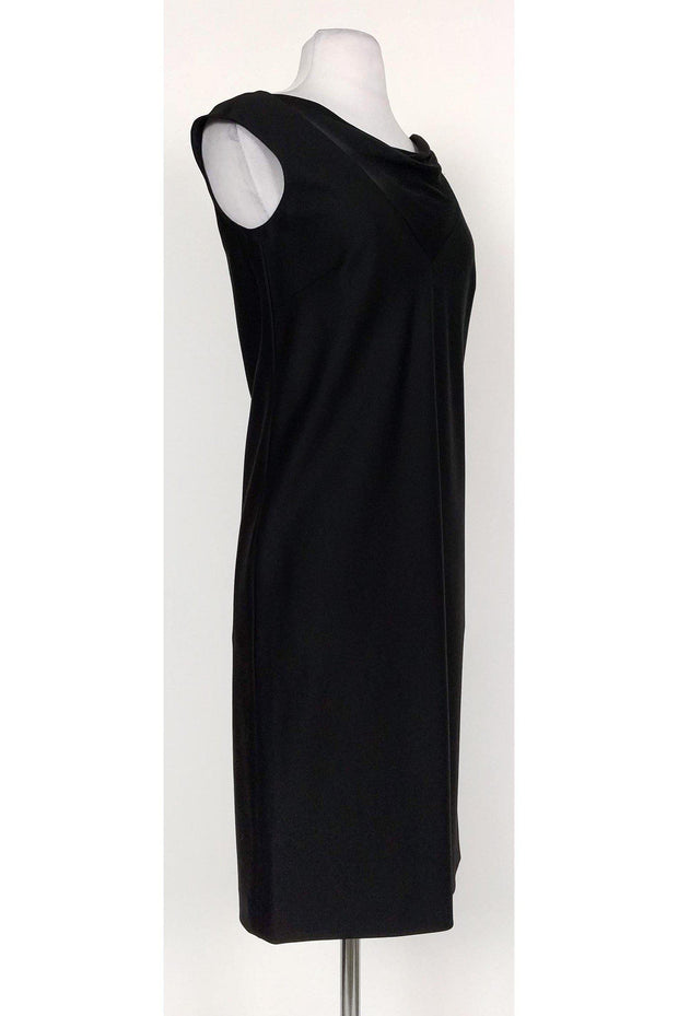 Current Boutique-Aquascutum - Black Cowl Neck Shift Dress Sz M