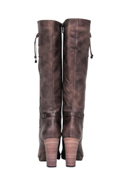 Current Boutique-Aquatalia - Brown Leather Waterproof Heeled Over-the-Knee Boots Sz 9.5